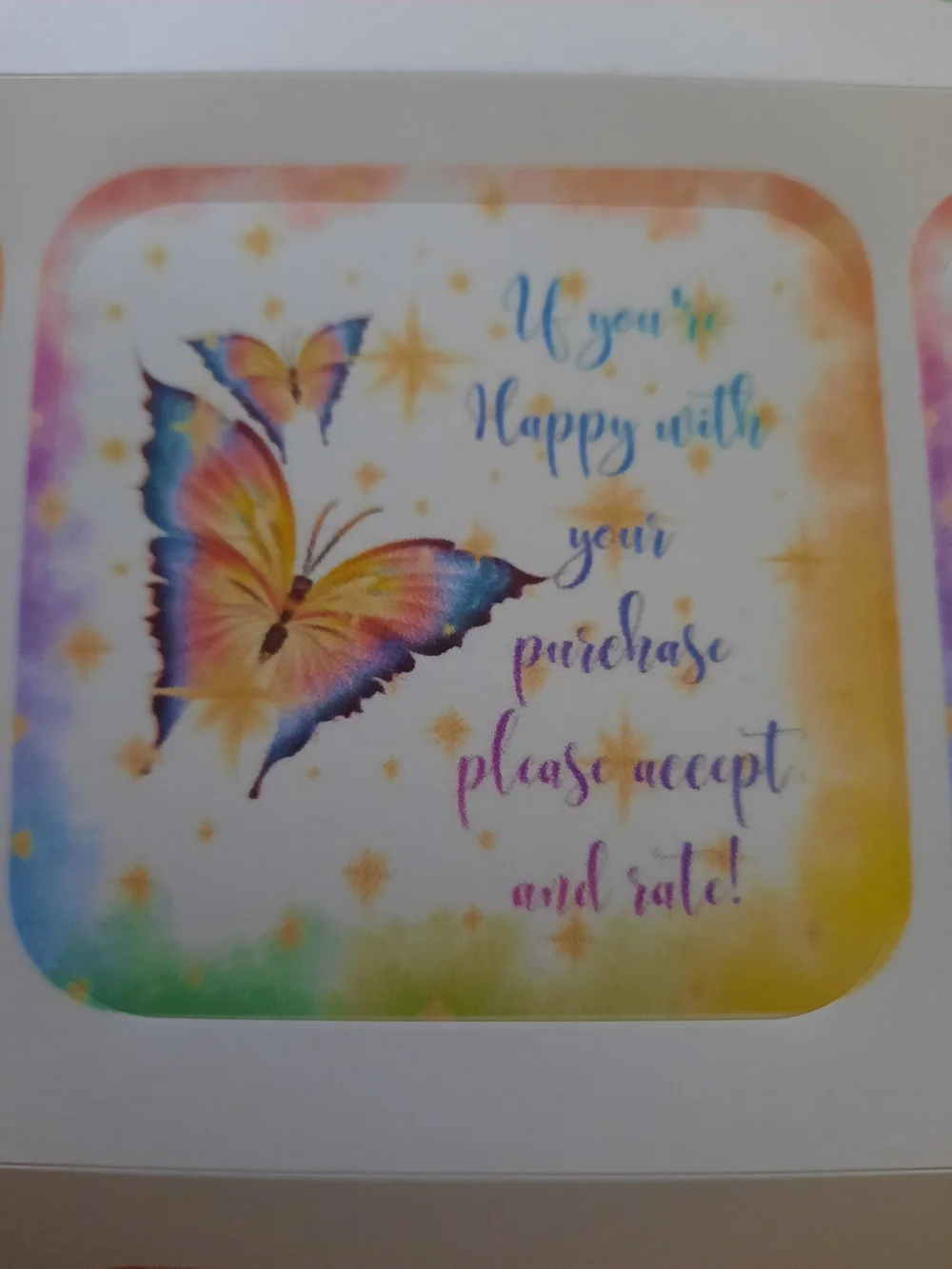 Butterfly Please Rate And Accept Cards ~50 Cards